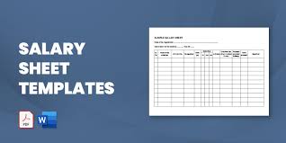 10 salary sheet templates in pdf