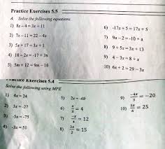 Solution Practice Exercises 5 5 Solve