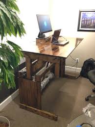 Build your own electric standing desk. Diy Home Office Standing Desk Novocom Top