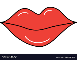 woman makeup lipstick cartoon vector image