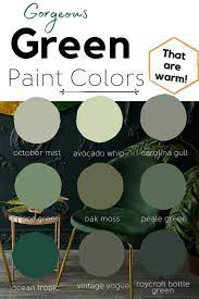 The Coziest Warm Green Paint Colors For