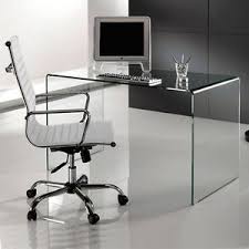 The computer desk has a metal base and glass top that ensures years of reliable use. Curved Clear Glass Desk Bent Glass Desk Office Glass Ebay Glass Desk Glass Desk Office Modern Glass Desk