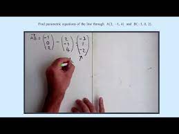 Find Parametric Equations Of A Line