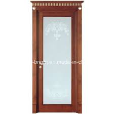 china made latest stain glass wood door