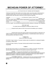 free michigan power of attorney forms