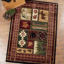 cabin chalet rug log lodge rug collection