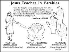 The treasure and the pearl represent jesus christ and the salvation he offers. Jesus Teaching In Parables Coloring Pages