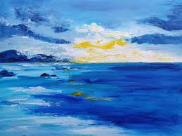 Cobalt Sea Seascape Painting On Canvas