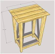 Diy Side Table Plan With A Shelf