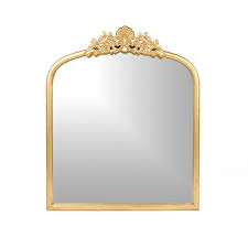 Framed Gold Arch Crown Accent Mirror