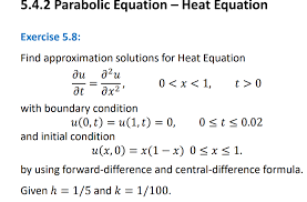 Solved 5 4 2 Parabolic Equation Heat