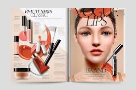premium vector cosmetic magazine ads