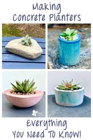 how to make concrete planters the