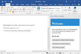 Build Your First Word Task Pane Add In Office Add Ins