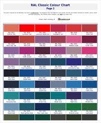 Color Chart 10 Free Word Pdf