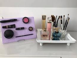 diy makeup storage and vanity tray