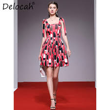 But not just any cartoons. Delocah Women Spring Summer Dress Runway Fashion Designer Sexy Spaghetti Strap Simple Bow Cartoon Printed Modern A Line Dresses Buy At The Price Of 47 90 In Aliexpress Com Imall Com