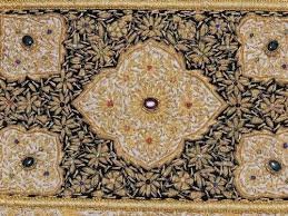 coffee silk antique jewel stone carpet