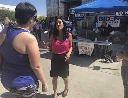Skater Michelle Kwan campaigns for Joe ...