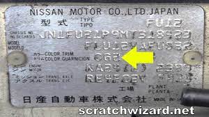 how to find your nissan paint code