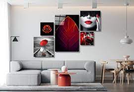 Red Lure Glass Printing Wall Art For