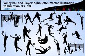 Volley Ball Silhouettes Graphic By Arcs Multidesigns Creative Fabrica