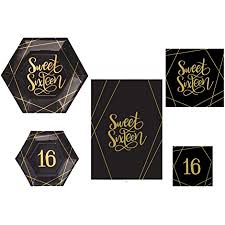 Read through the sweet 16 party ideas and incorporate the best birthday party ideas into your teenager party. Amazon Com Sweet 16 Teen Girl Birthday Party Supplies Party Pack For 8 Home Kitchen