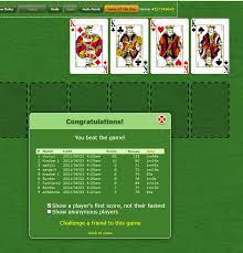 Just like regular solitaire, the goal is to get all 52 cards into the four foundations at the top. Vanishing Cross Solitaire Green Felt