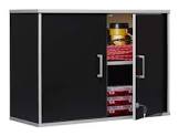 2-Door Storage Wall Cabinet, Black System Build