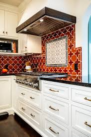 Find design inspiration in these beautiful surfaces that amplify interest by adding texture, color, and pattern to kitchen walls. Mediterranean Kitchen With Orange Backsplash Hgtv