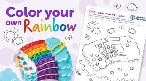 color your own rainbow printable