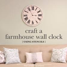 Farmhouse Wall Clock Using Stencils