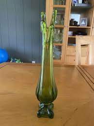 Vtg Mcm Viking Glass 13 5 Swung Vase