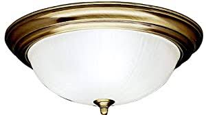 Kichler Lighting 8655ab 3 Light Flush Mount Ceiling Light Antique Brass Home Improvement Lowest Phuong22314