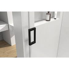 Vanityfus 72 In W X 76 In H Single Sliding Frameless Shower Door In Matte Black With Soft Closing And 3 8 In 10 Mm Glass