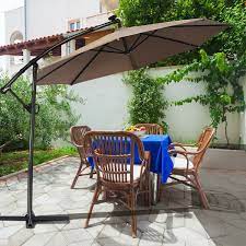 Solar Powered Led Patio Offset Umbrella