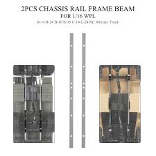 2pcs truck chassis rail frame beam for