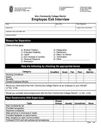 Exit Interview Form Fill Online Printable Fillable