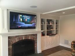 65 4k Led Tv Over Fireplace With In