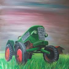 Forgotten Tractor By Melanie Elliott