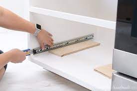 how to install cabinet drawers with