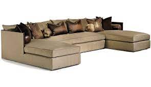 modern sectional with nailhead trim and