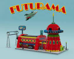 LEGO IDEAS - Futurama Planet Express Headquarter, Spaceship and the Crew