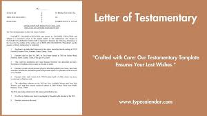 free printable letter of testamentary