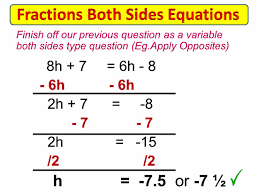 fractions on both sides equations