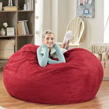 A wide variety of oversized bean bag chairs options are available to you, such as design style, material xl beanbag for adults loveseat fill foam big chair cozy sofa 6ft 5ft 7ft oversized bean bag 1,790 oversized bean bag chairs products are offered for sale by suppliers on alibaba.com. Adult Bean Bag Chair Teen Oversized Lounger Sleeper Red Foam 6 5 Ft Apt Dorm For Sale Online Ebay