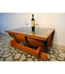 Wine Barrel Table With Glass Top 001