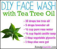 diy face wash with tea tree oil for