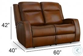 Mustang Brown Leather Power Reclining