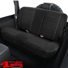 Seat Cover Neoprene Rear Black Jeep